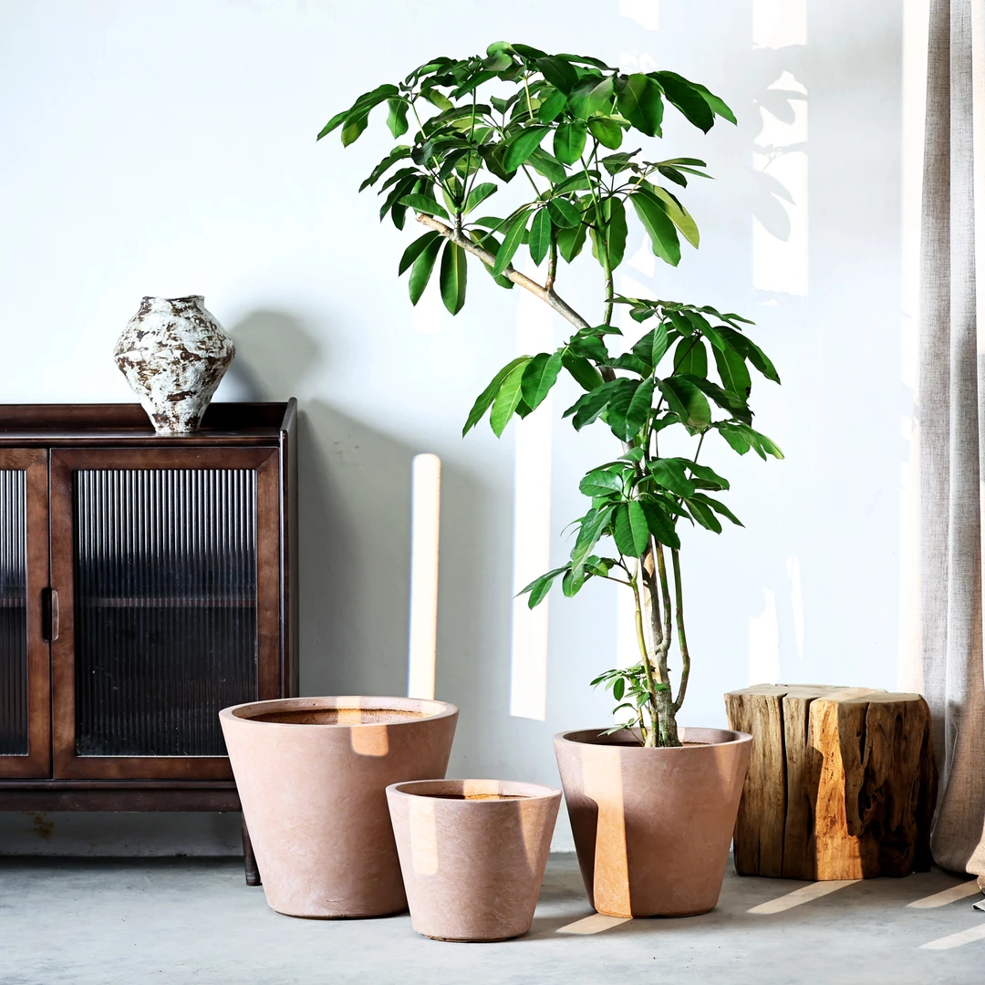 艺术网红镁泥花盆客厅商场室内外落地北欧龟背竹绿植盆栽水泥花器