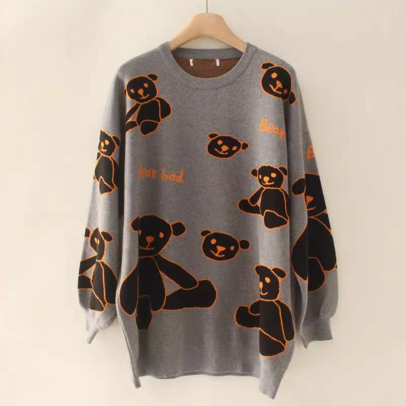 大码女装 胸132 全身卡通毛衣