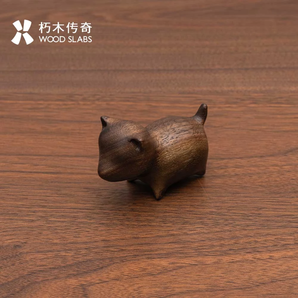 黑胡桃 狗 矮款摆件   8cm  包邮