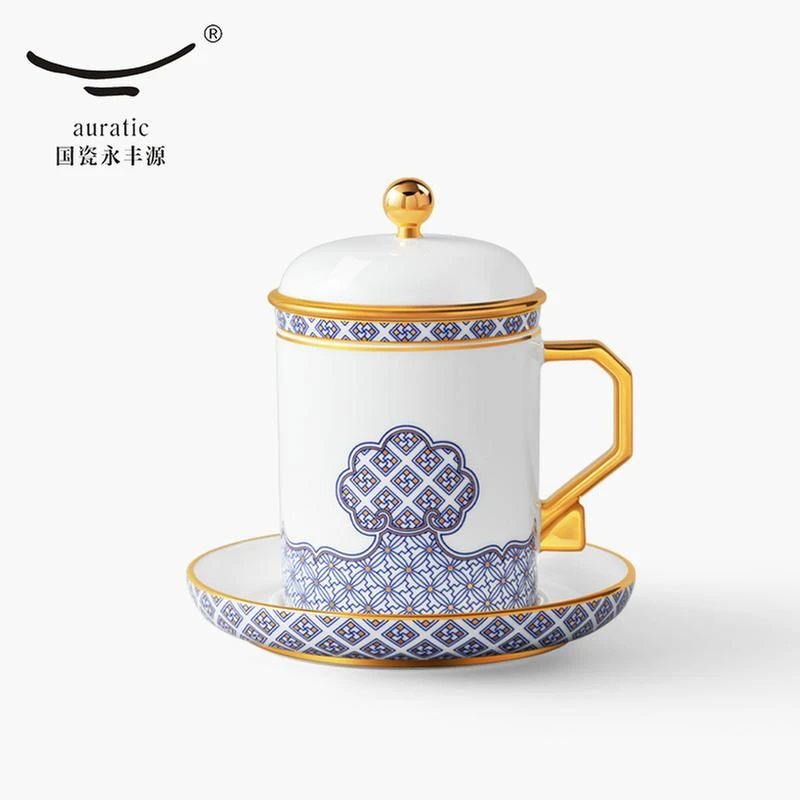 先生瓷-四海升平四件套盖杯