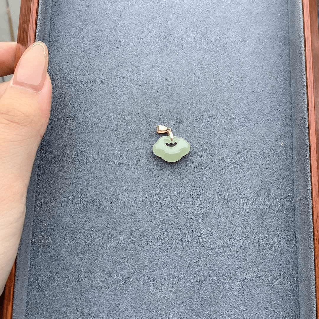 和田玉吊坠(不含链)银S925镶嵌