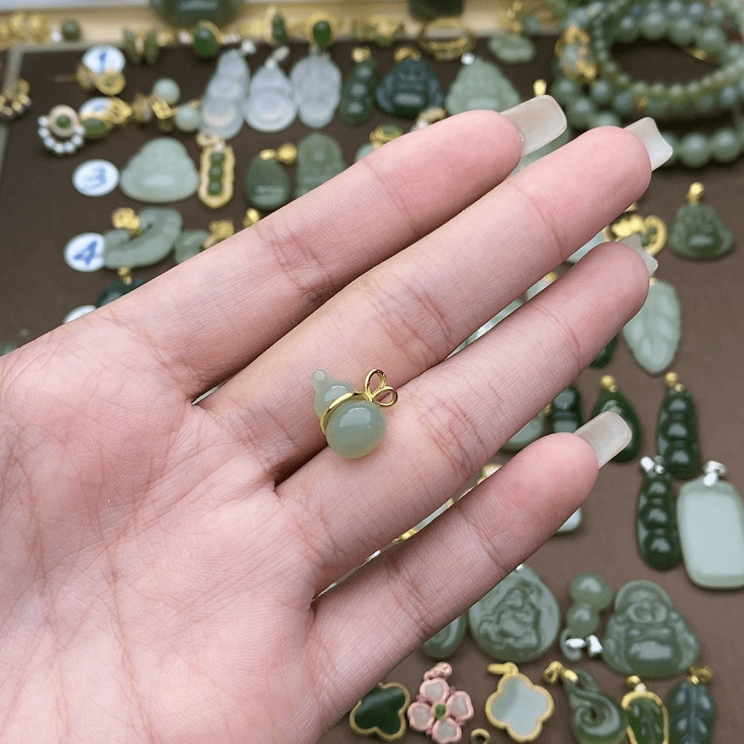 和田玉吊坠(不含链)银S925镶嵌