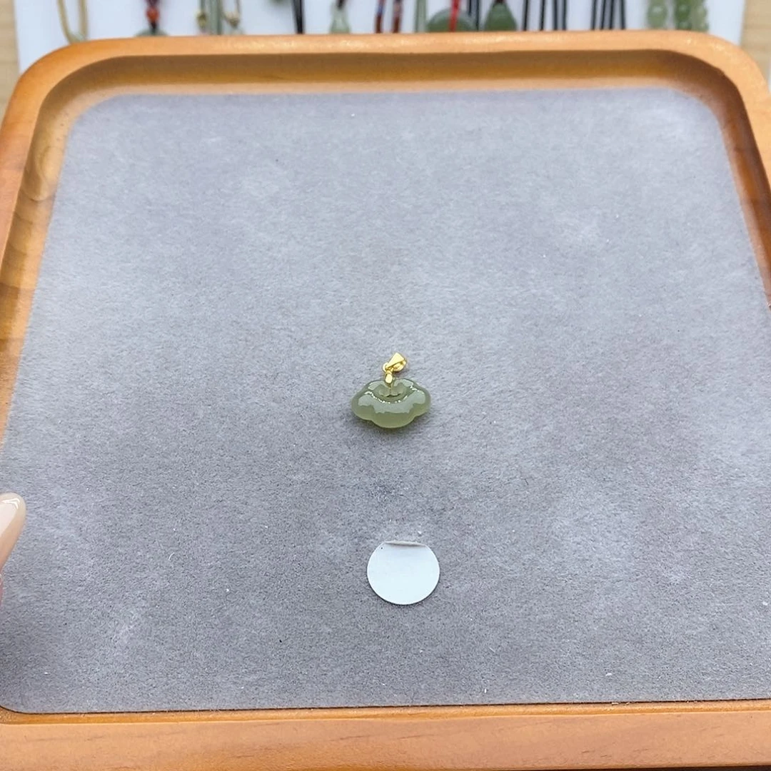 和田玉吊坠(不含链)银S925镶嵌