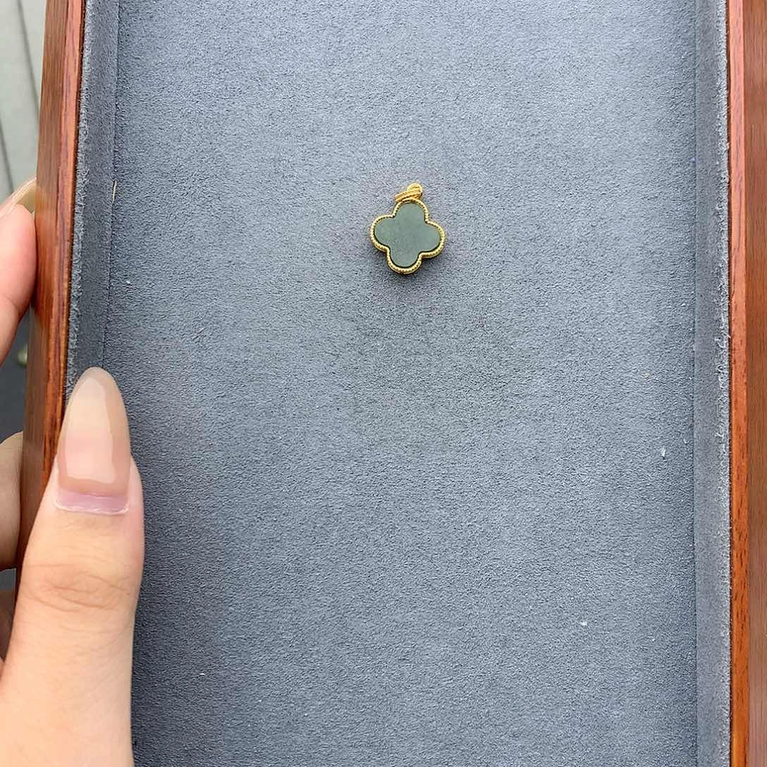 和田玉吊坠(不含链)银S925镶嵌