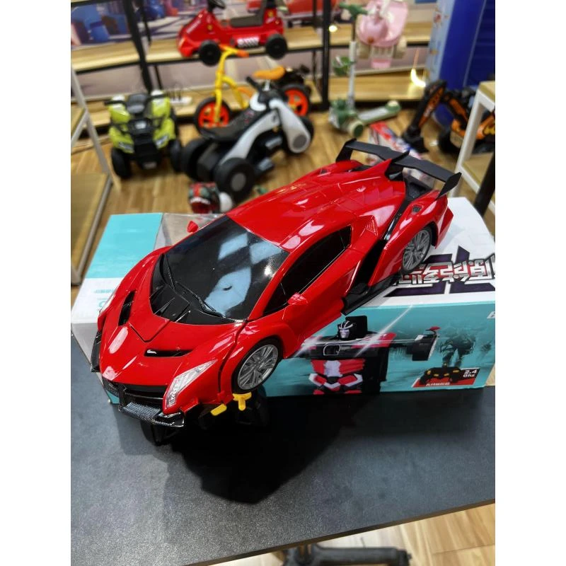 一键变形遥控汽车金刚机器人兰博基尼遥控车赛车可充电动