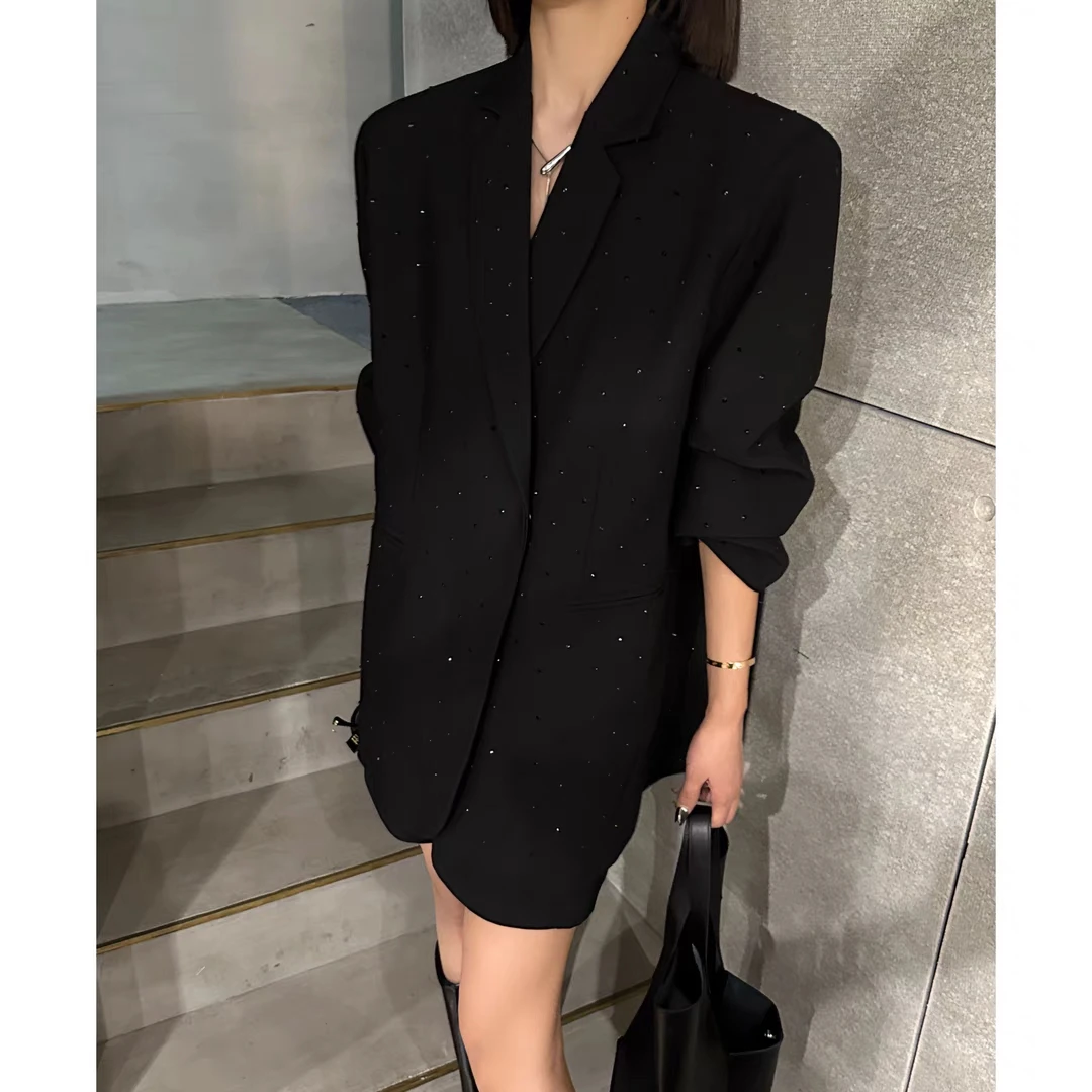 秋季重工轻奢气质外套重工烫钻设计感时尚显瘦炸街小众设计师