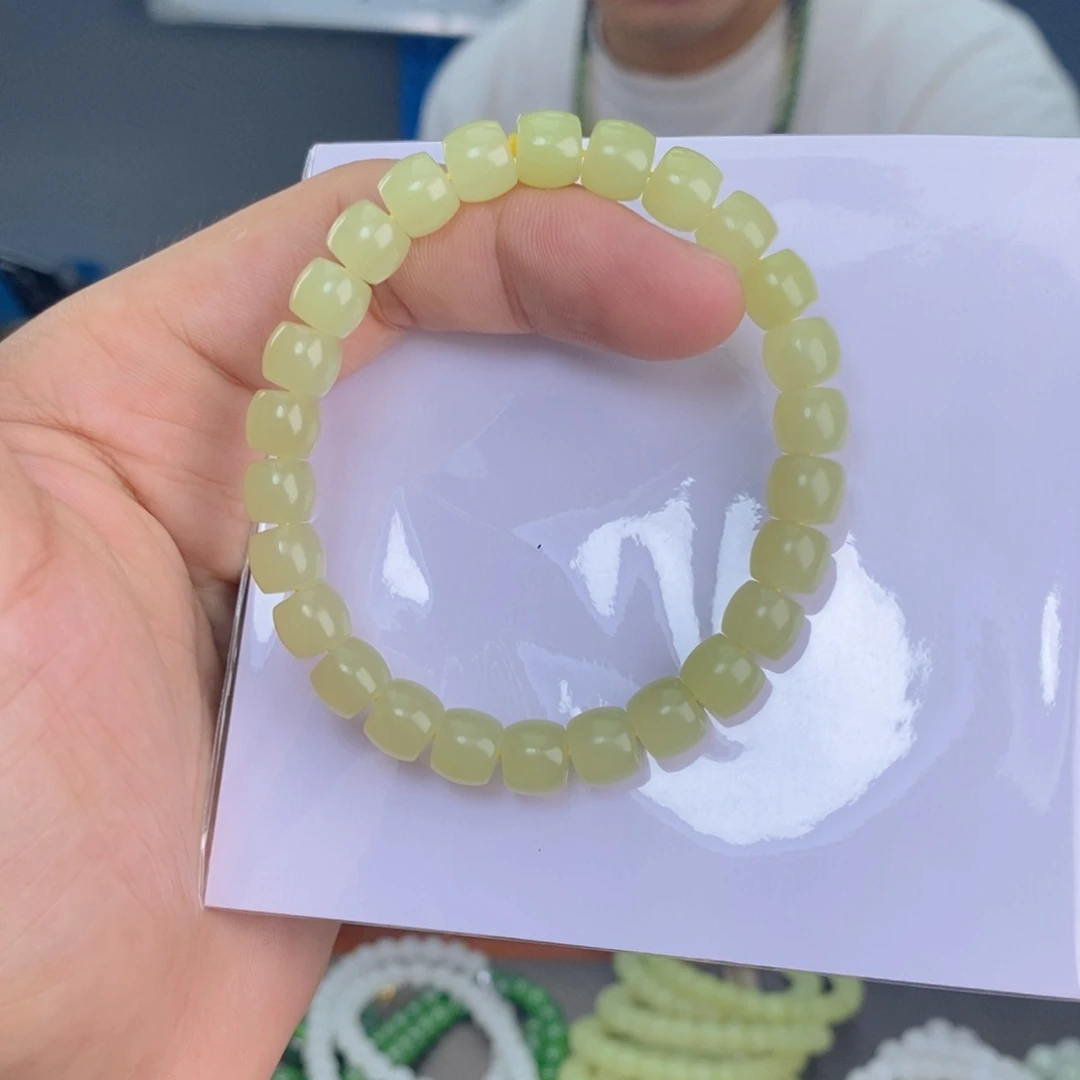 和田玉（黄玉）手链未镶嵌