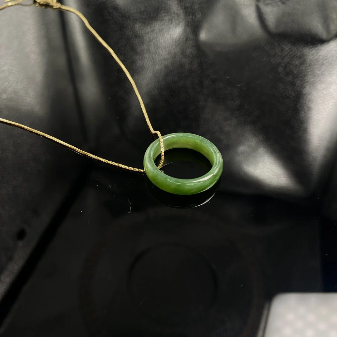 和田玉碧玉阳绿戒圈多样性发一