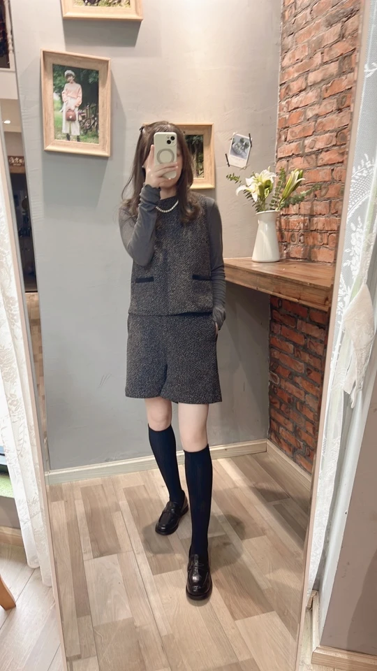 韩国秋款福利款显瘦小香套装