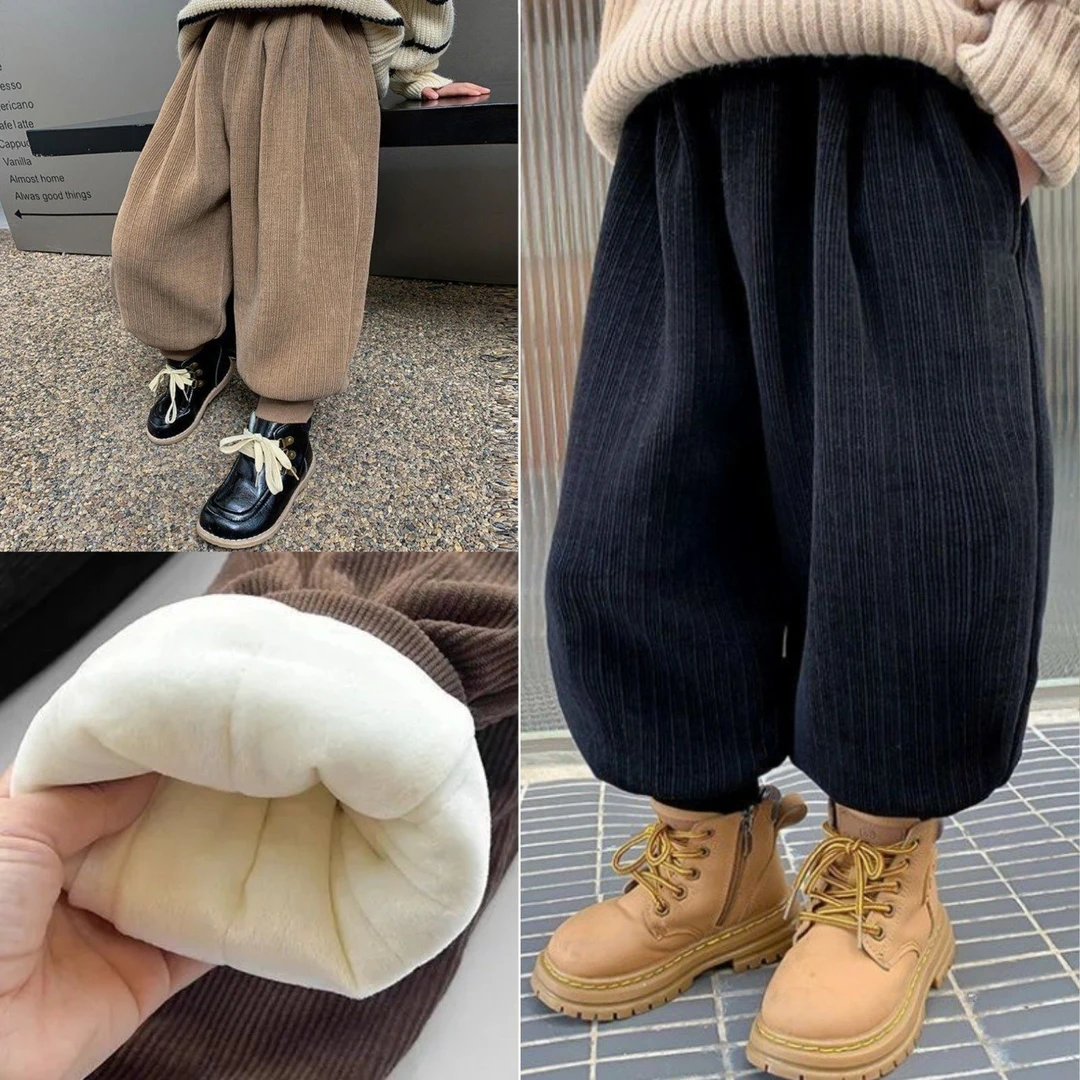 【巴啦甄选】男童加绒加厚裤子冬季超厚夹棉一条过冬宝宝外穿儿童