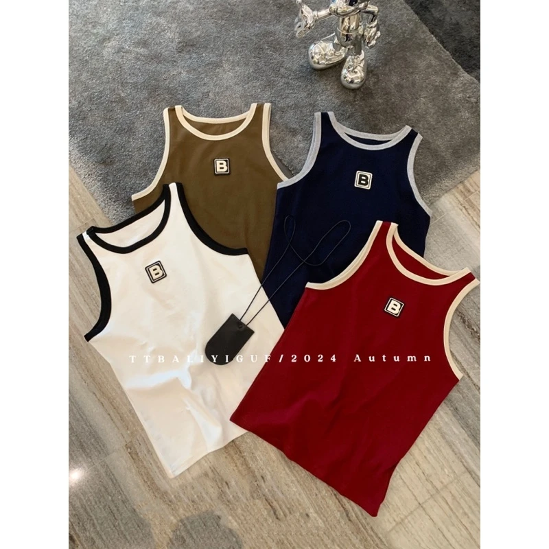 晶姐-7993欧货女装字母B背心