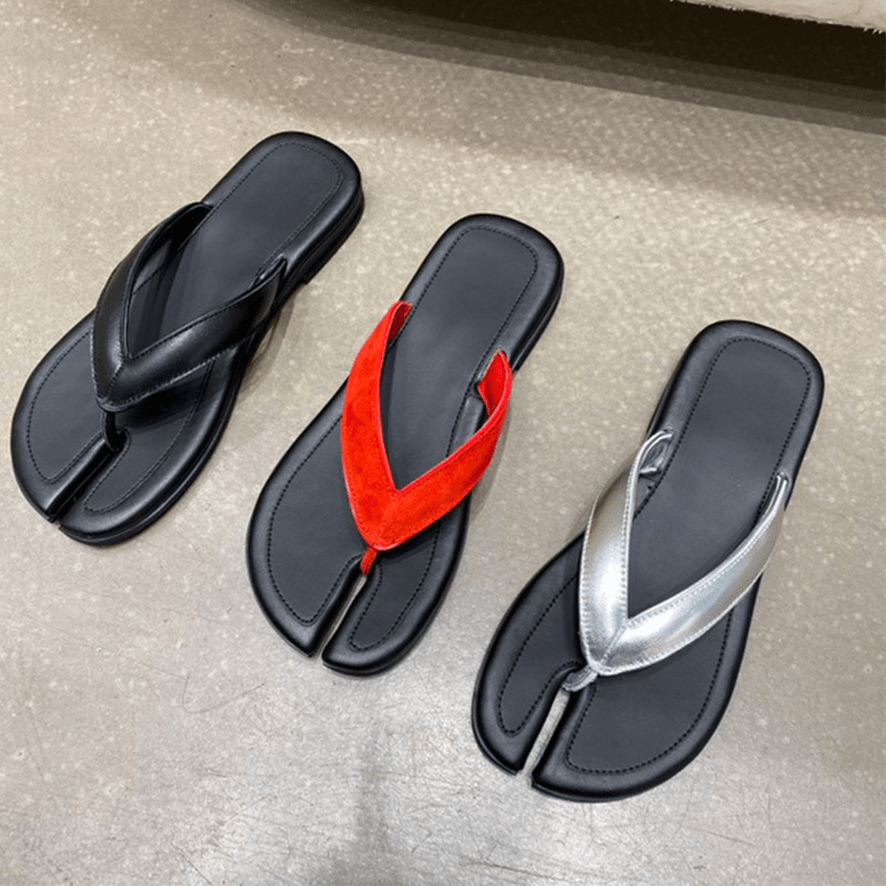 晶姐-5939          春夏季时尚潮流休闲百搭小众ins平底人字拖鞋