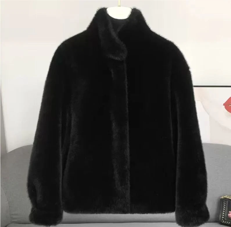 【小妹轻奢女装】欧版时尚宽松保暖遮肉气质常规款北极貂外套2565