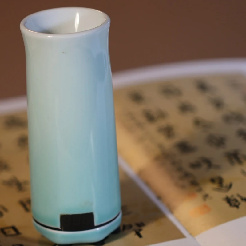 酉圆渐变青type-c充电品香炉手工陶瓷香薰炉香道奇楠沉香