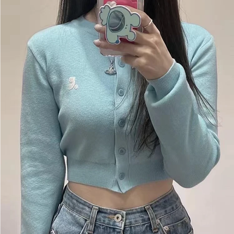 （逗号）开衫长袖显瘦运动短款时尚百搭