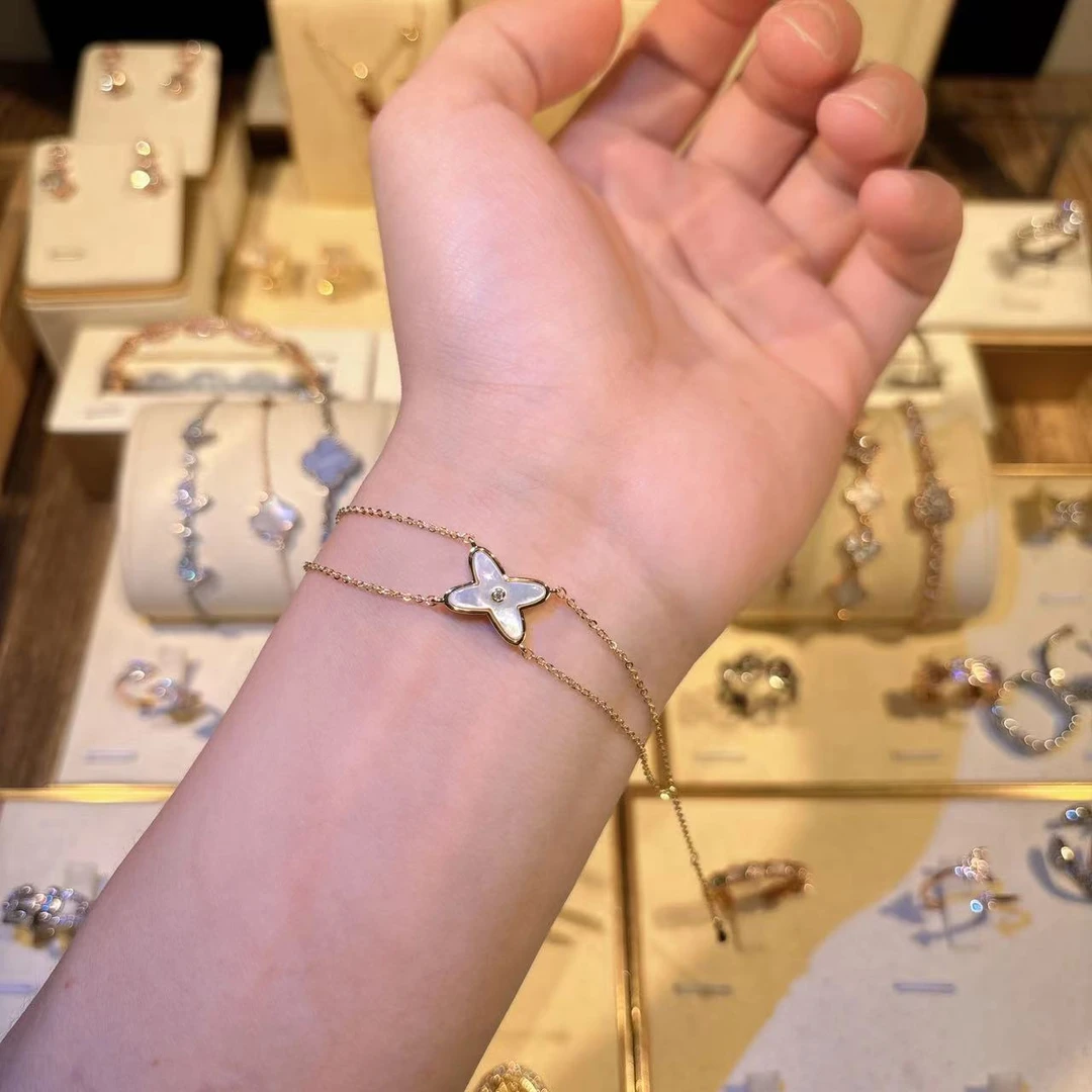 铜合金仿珍珠手链 百搭小众轻奢素精致设计感简约手链气质SL958