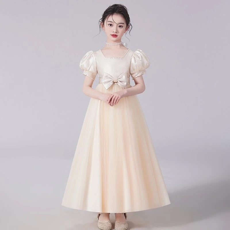 女童2024夏季新款公主洋气礼服儿童连衣裙裙公主裙女童钢琴礼服裙