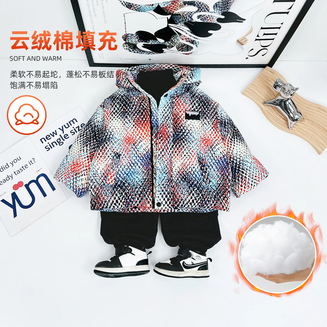 儿童棉服男童冬款加厚棉衣2024新款冬装 D-AC24238 悠悠童话童装