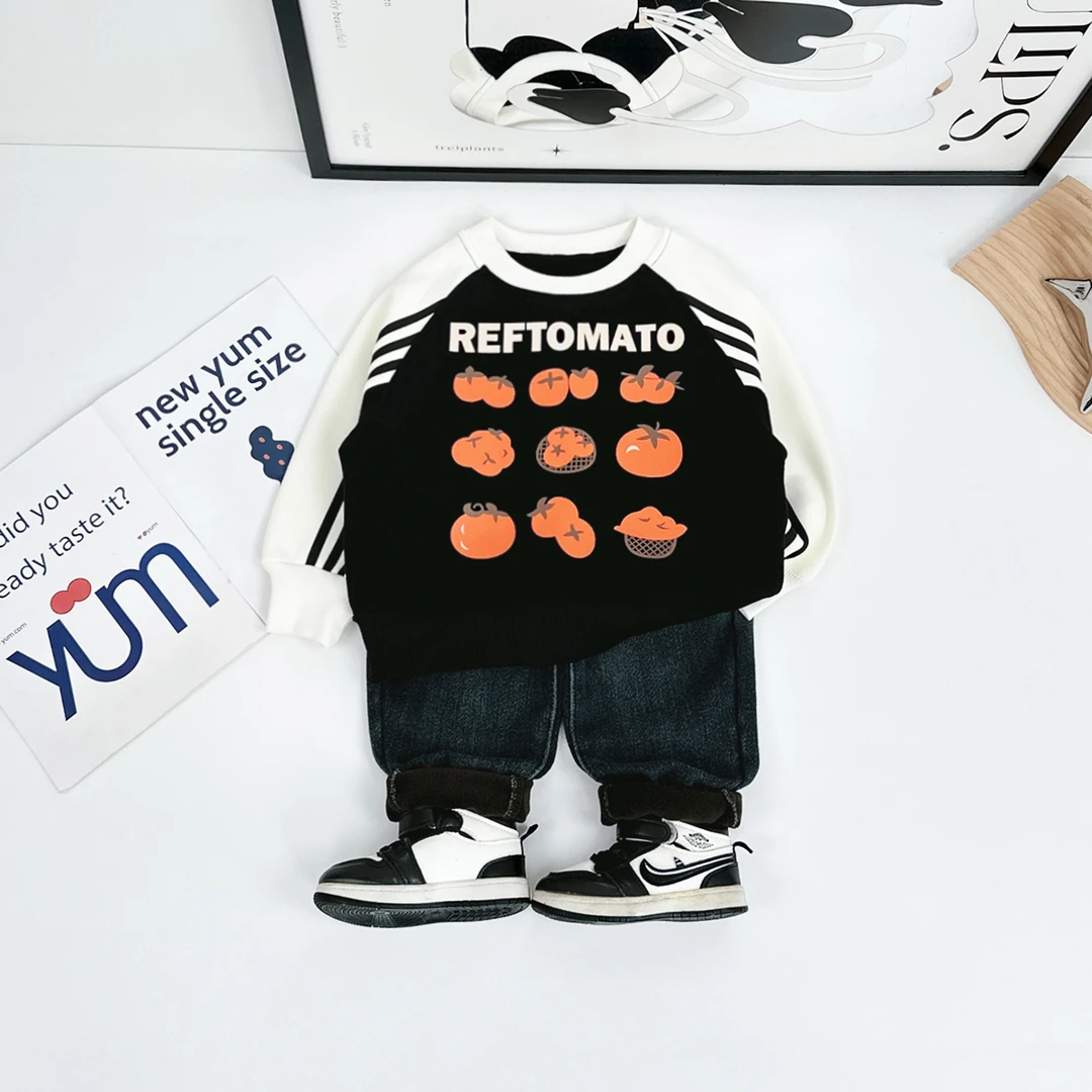 儿童卫衣加绒款长袖2024新款秋冬装男童 D-FB24311 悠悠童话童装