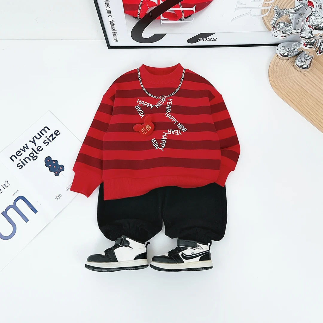 男童套装加厚2024新款秋冬装儿童两件套 D-BD89976 悠悠童话童装