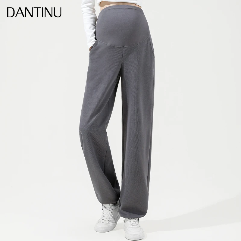 孕妇春装春秋外穿长裤春季薄款阔腿裤直筒宽松抽绳束脚运动裤春季