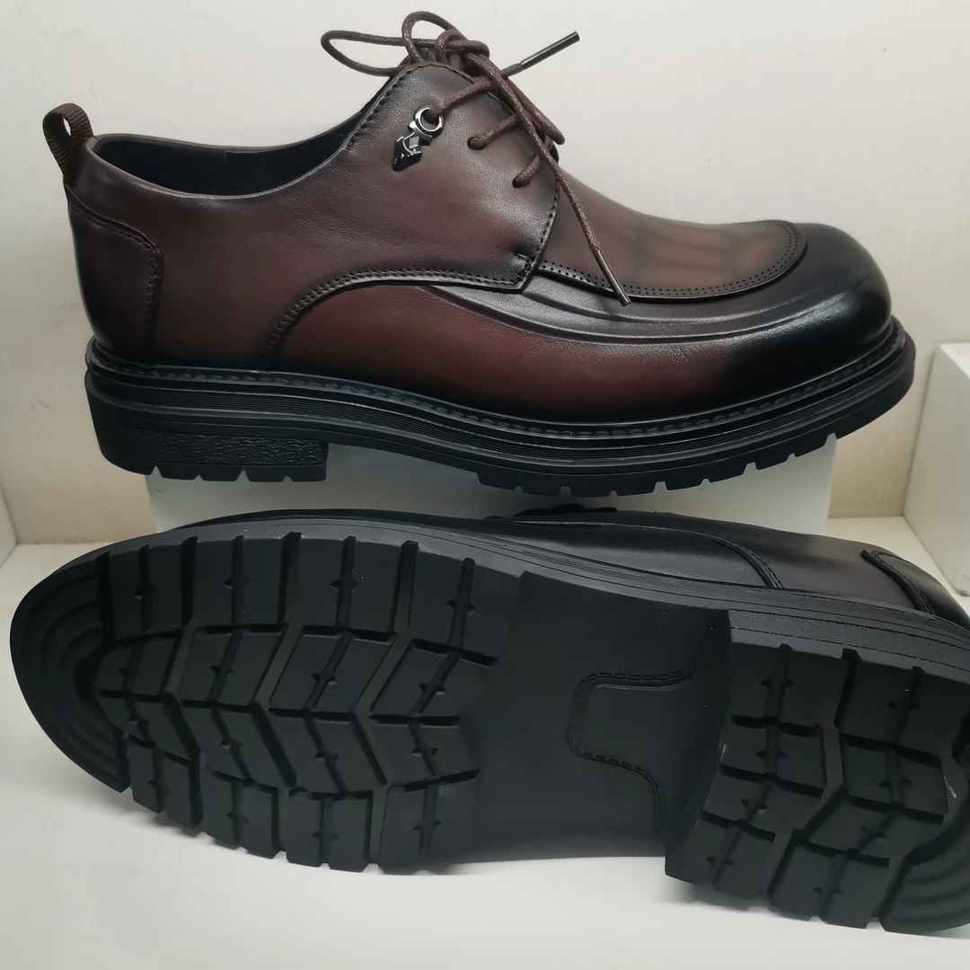 男式正装黄牛皮鞋