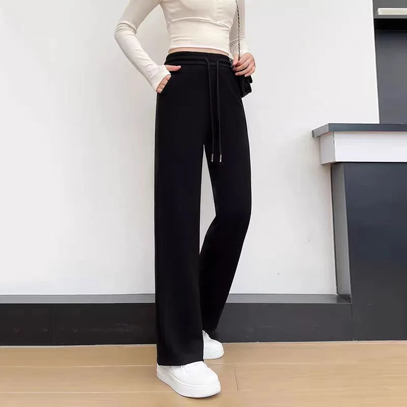 新款加绒加厚阔腿宽松长款显瘦气质休闲阔腿裤901