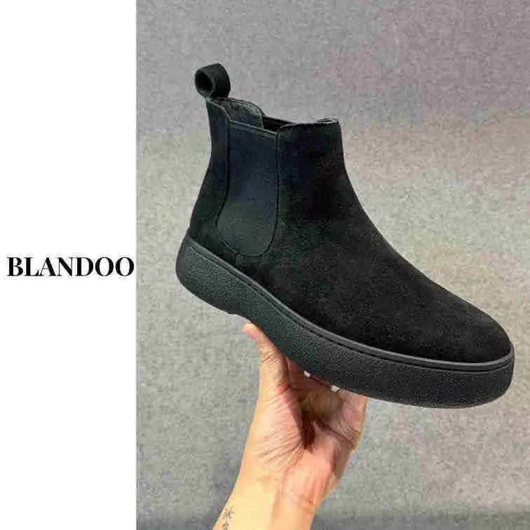 BLANDOO 男士经典低调休闲百搭磨砂靴2320