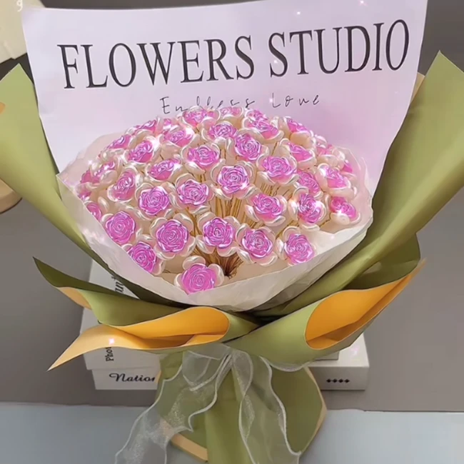 玫瑰花束diy手工材料包手捧花520送女朋友闺蜜 送老师 送男友礼物