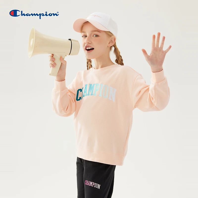 【儿童节礼物】Champion卫衣童装春秋LOGO圆领套头衫EG-ZSW26
