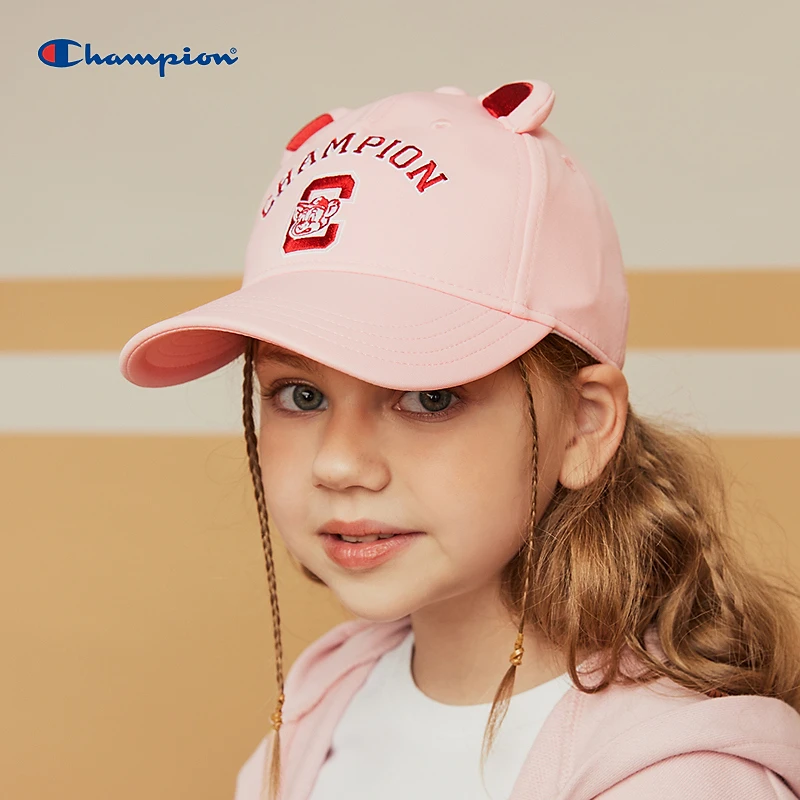 Champion儿童24秋季可爱简约精致小c标棒球帽24GD04
