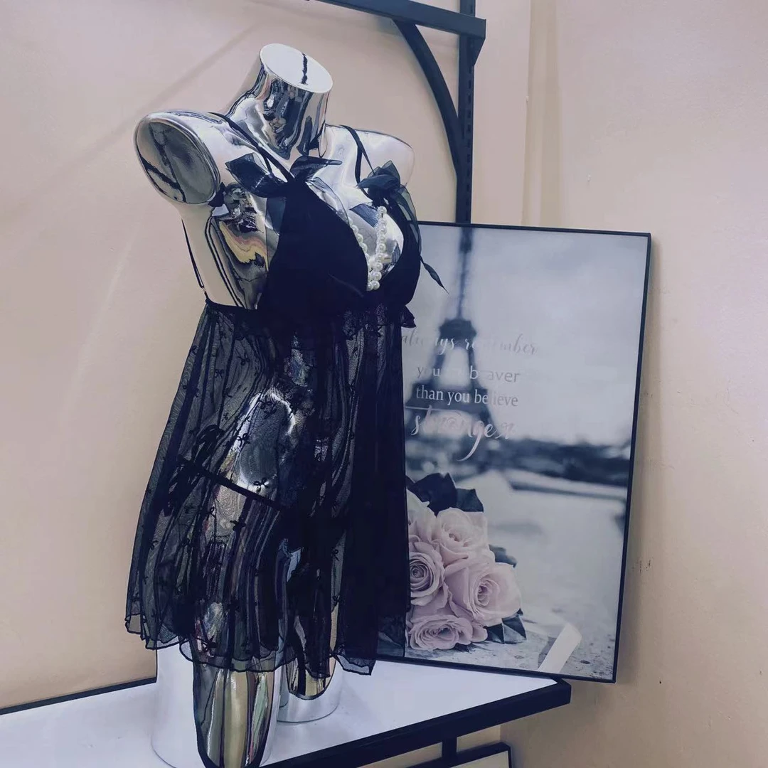 328#大码加肥胖妹妹200斤蕾丝网纱性感女士睡裙，适合90~220斤