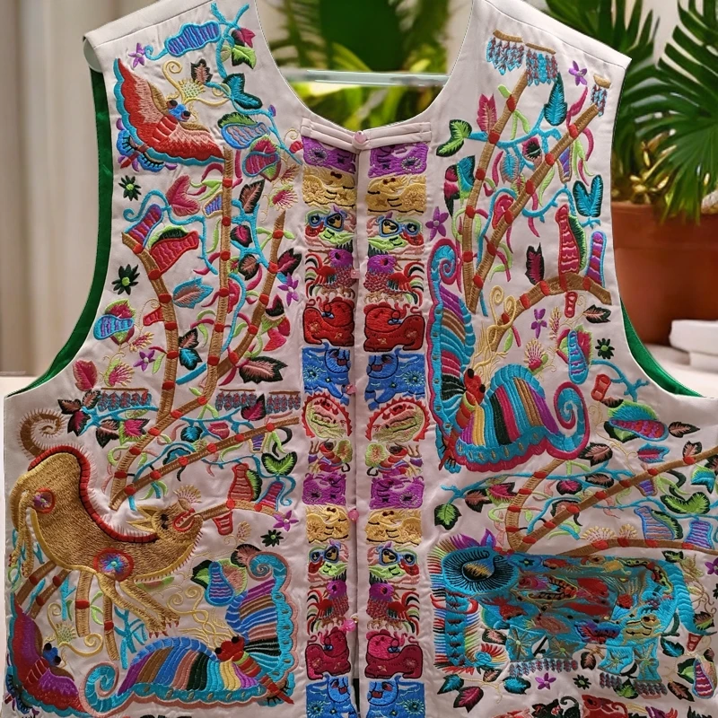 大码设计款意法重工刺绣十二生肖国风马甲高级感新中式民族风马甲