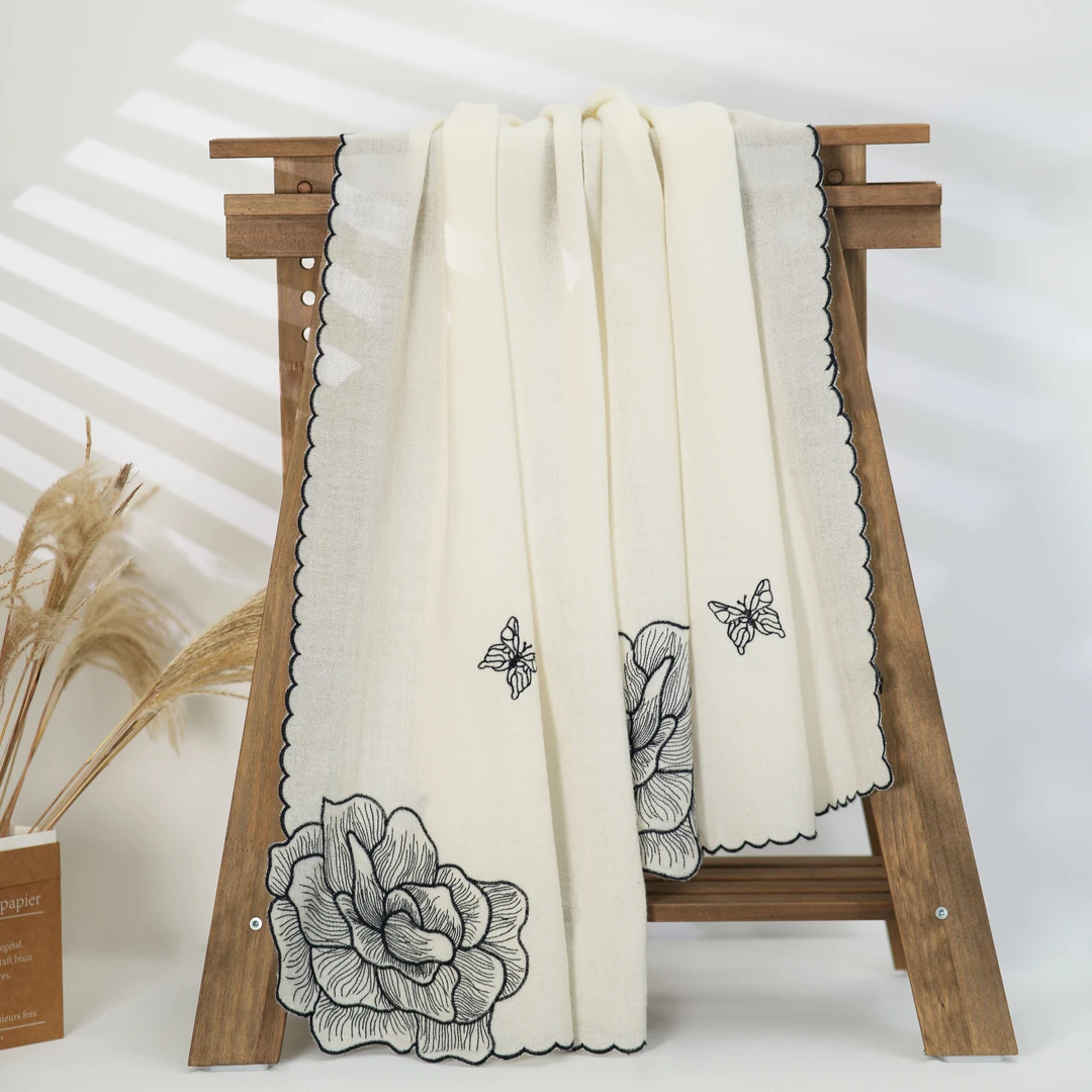 【陌上花开】65*180尺寸长巾丝巾搭配时尚百搭休闲