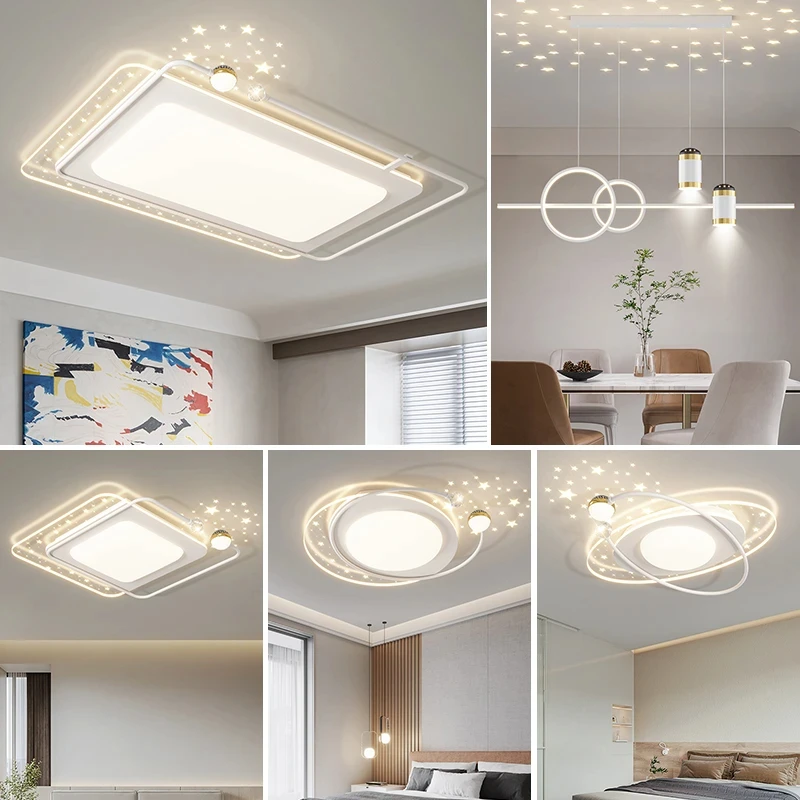 客厅主灯广东中山灯具简约现代大气2023年新款吸顶灯卧室全屋套餐