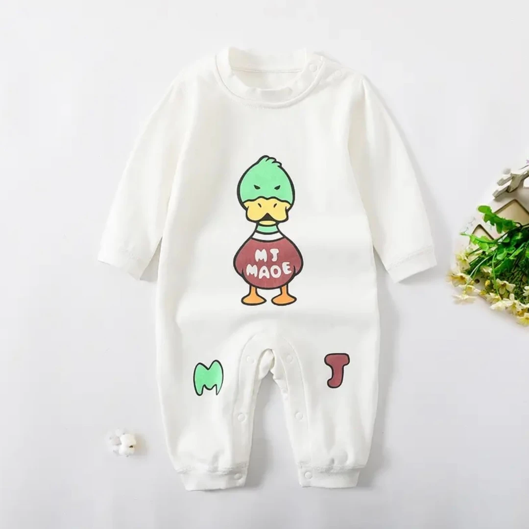 熊仔贝贝四季纯棉新生婴儿可爱卡通爬服宝宝爬散步鸭连体哈衣秋季