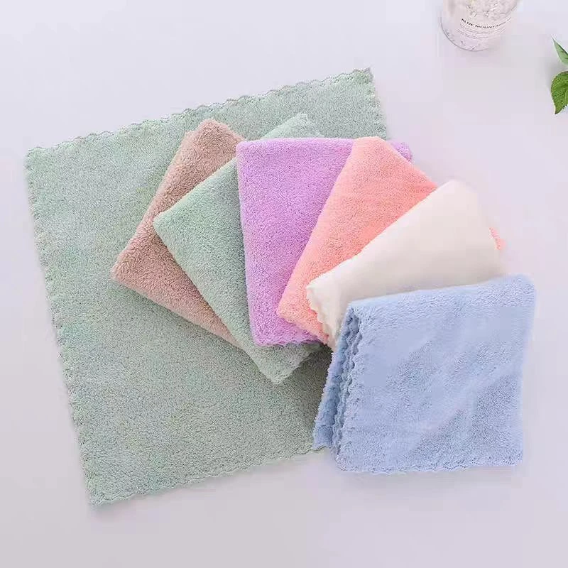 加厚厨房抹布家务清洁不掉毛洗碗布小方巾清洁擦桌子保洁30*30