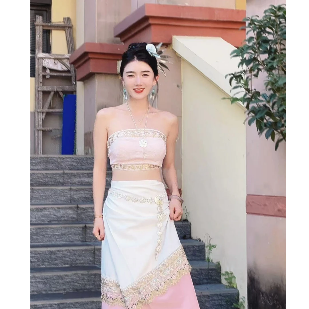 【子惠创意馆】尤莱特夏季西双版纳傣族民族风服装重工花边旅行服饰