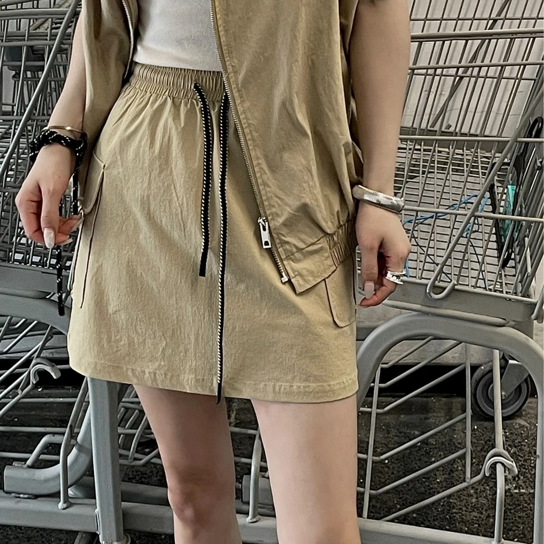 9171两色工装半裙