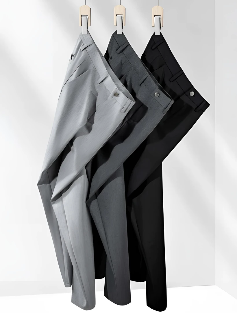 经典休闲裤 百搭 修身 弹力 男裤薄款夏季 男士 小直筒 舒适 抗皱