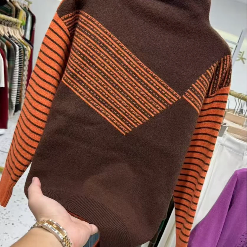 【唉马橙两面穿】网红时尚百搭休闲针织衫