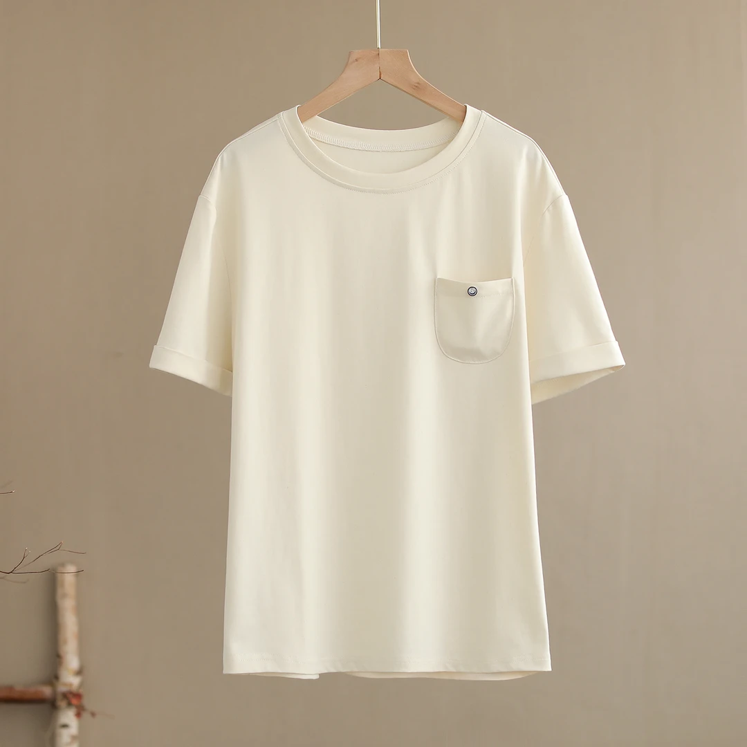 【纭季原创】【笑脸体】衣长64 百搭休闲夏款显瘦T恤女D24227