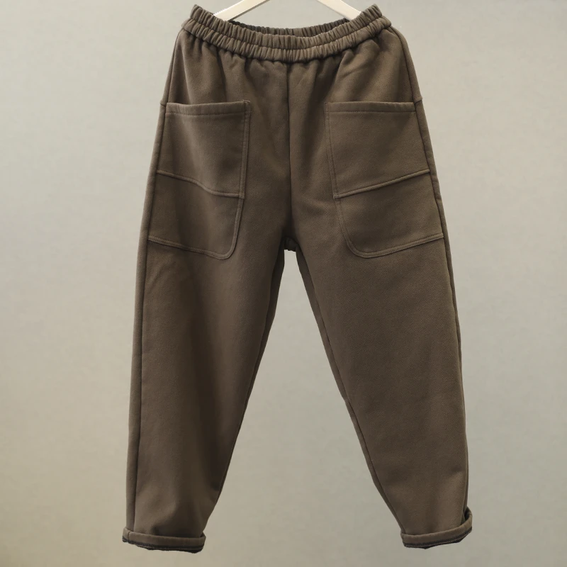 【纭季原创】2022年新款加绒宽松显瘦直筒休闲裤a417