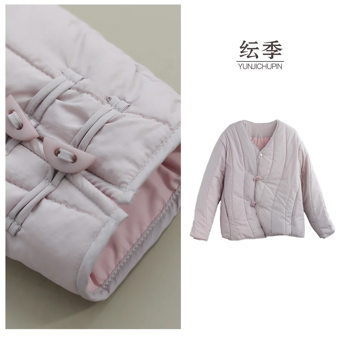 【纭裳定制】衣长61-66 秋冬通勤新款百搭简约保暖棉服女D241331