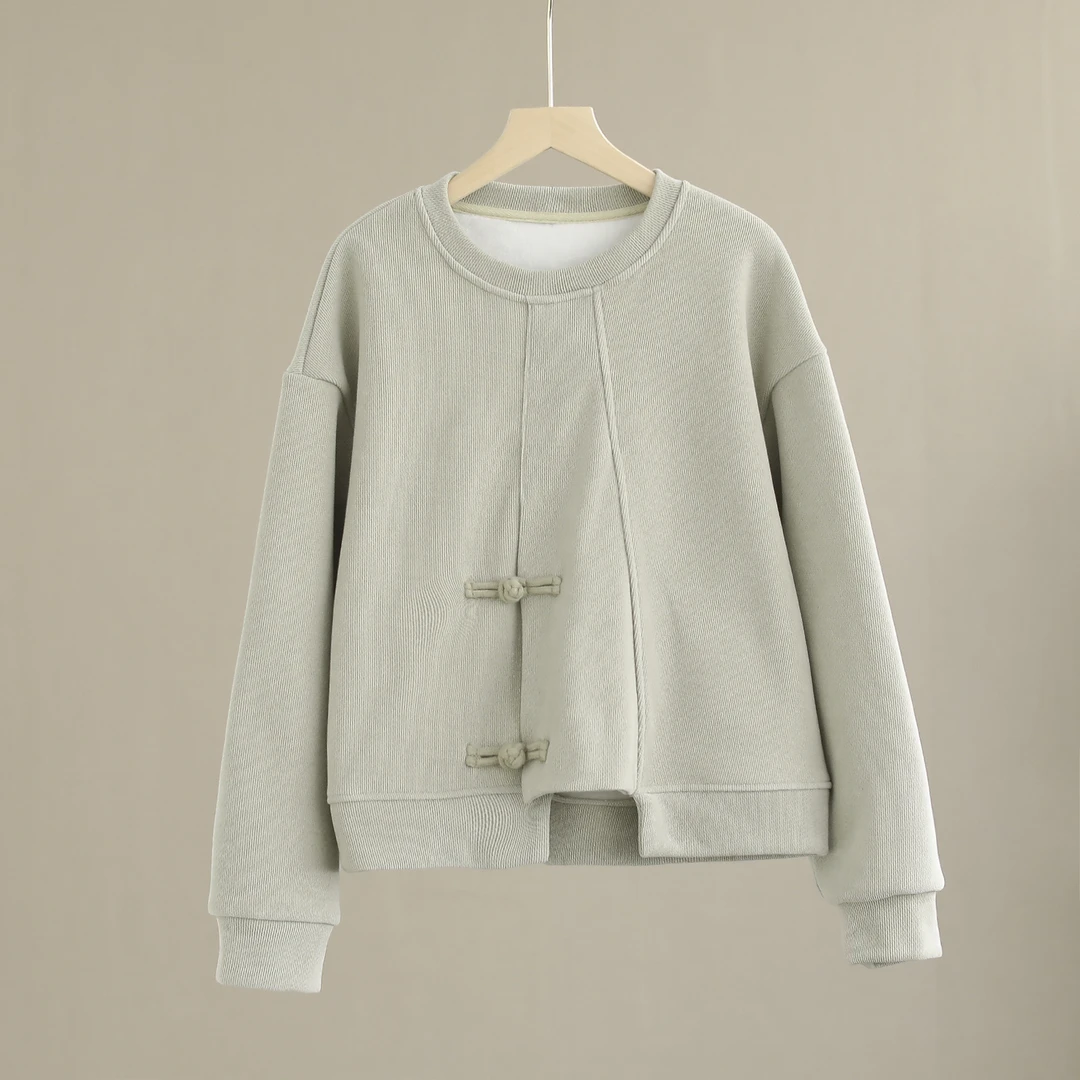 【纭季原创】衣长60新款休闲不规则卫衣女a2080