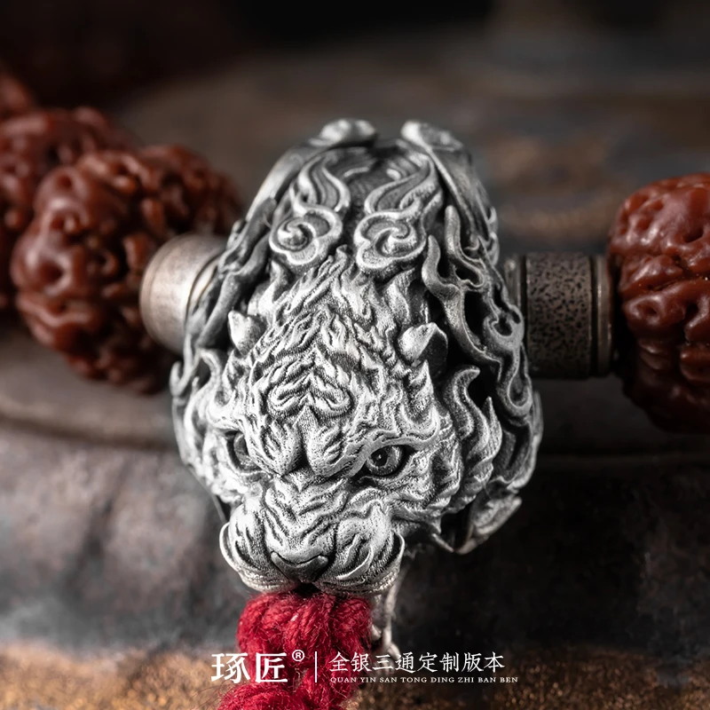 琢匠定制银三通文玩配饰菩提木质手串隔珠隔环卡环串珠子配件饰品