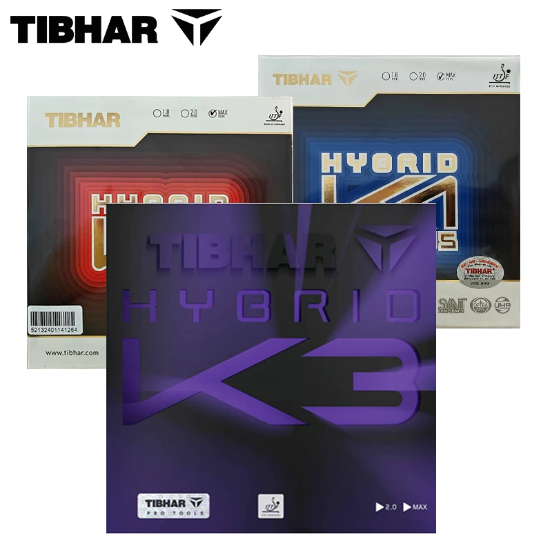 Tibhar挺拔K3混动红蓝K1乒乓球胶皮球拍粘性反胶套胶