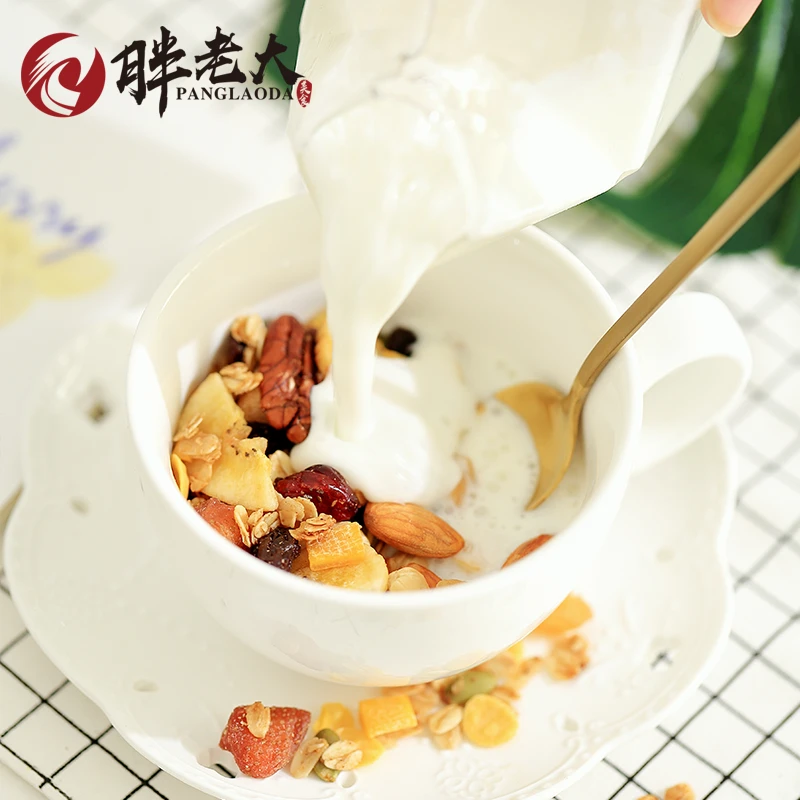 PANGLAODA/胖老大美食 高端燕麦(水果、果仁、黑麦）各一罐加杯勺