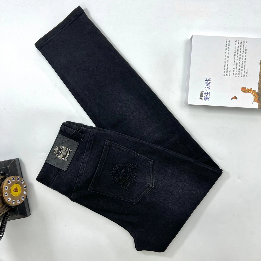 【2024冬款新品定制】33601-6重工水洗时尚欧货牛仔裤