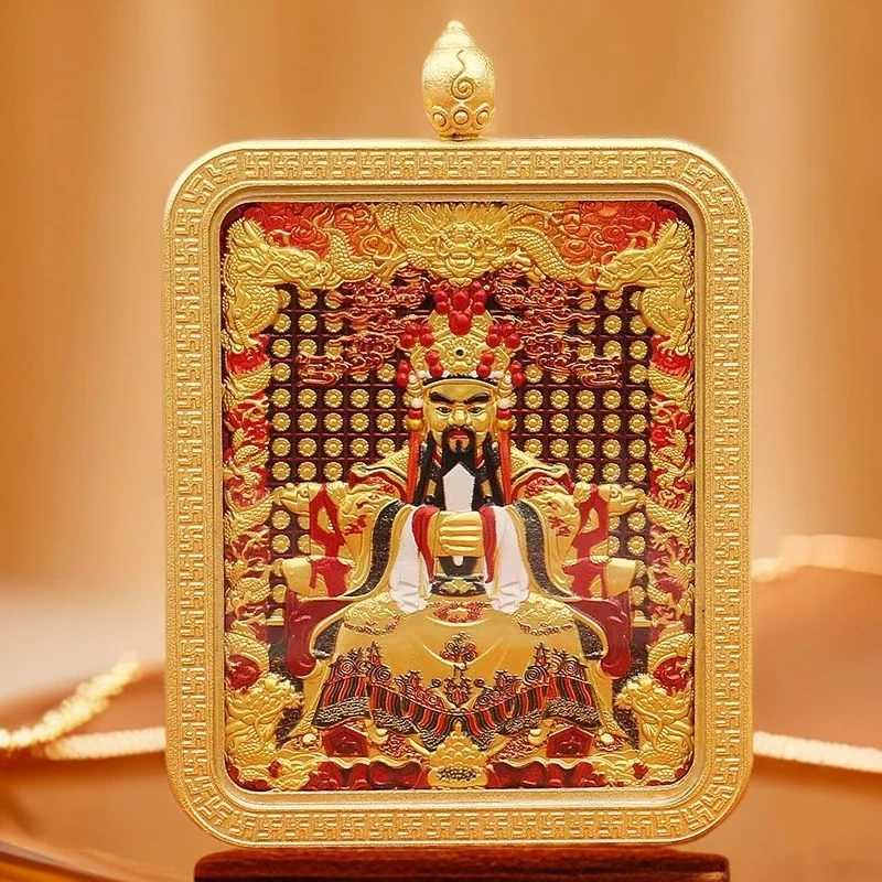 铜合金吊坠 五台S国潮本命佛铜吊坠五路财神生肖随机配绳民族风